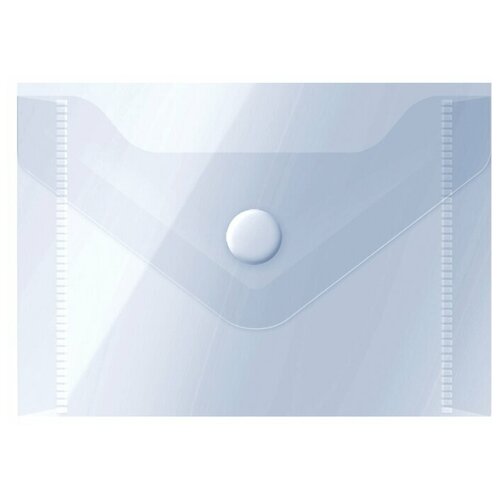 OfficeSpace Папка-конверт на кнопке А7, пластик 150 мкм, 20 шт, прозрачный папка конверт с кнопкой малого формата 74х105 мм а7 для дисконтных банковских карт визиток прозр синяя 0 18 мм brauberg 227323 упаковка 40 шт