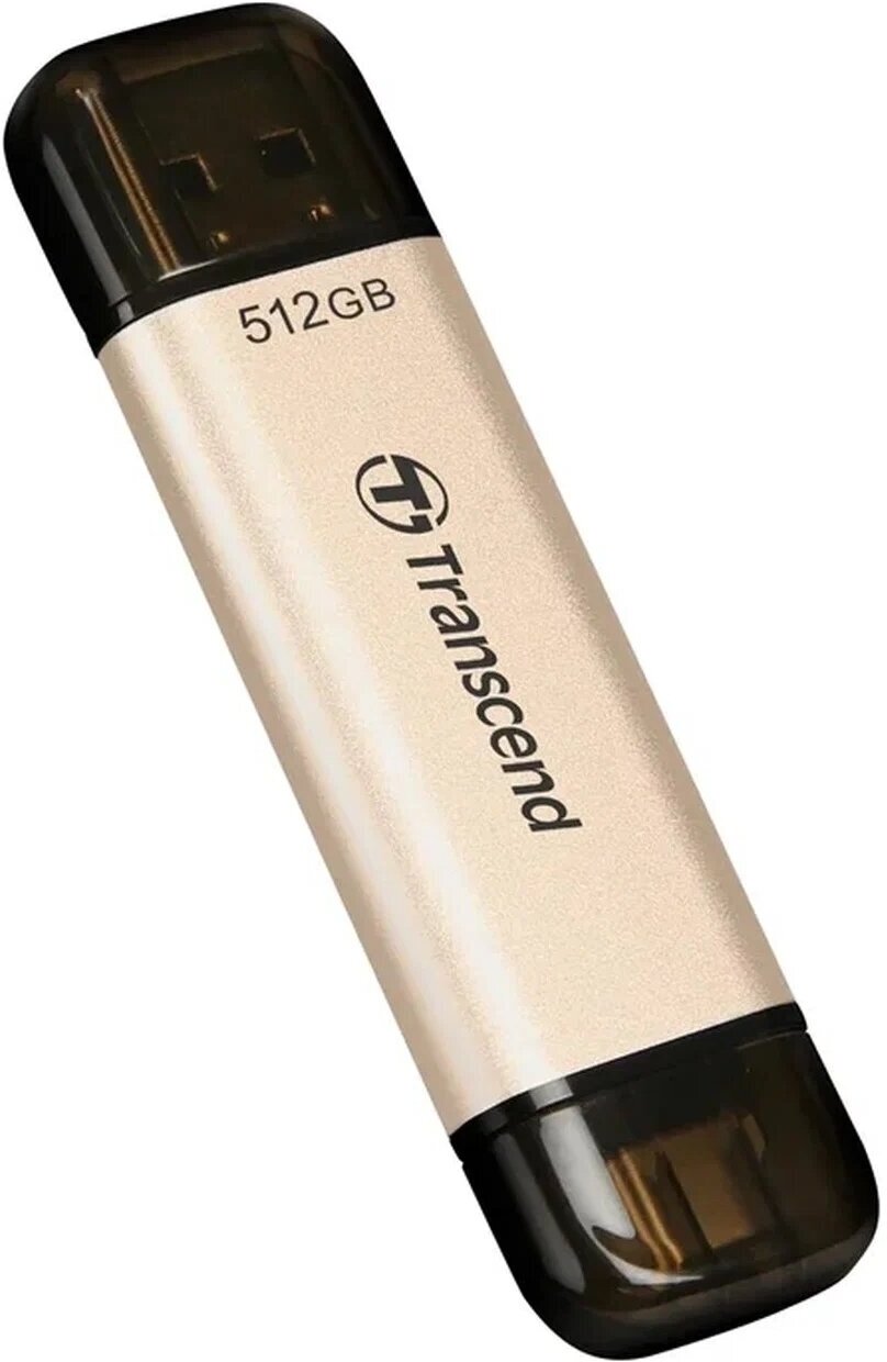 Флешка USB Transcend Jetflash 930С 512ГБ, USB3.0, золотистый и черный [ts512gjf930c]