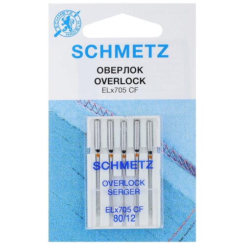 Игла/иглы Schmetz Overlock ELx750 CF 80/12 серебристый