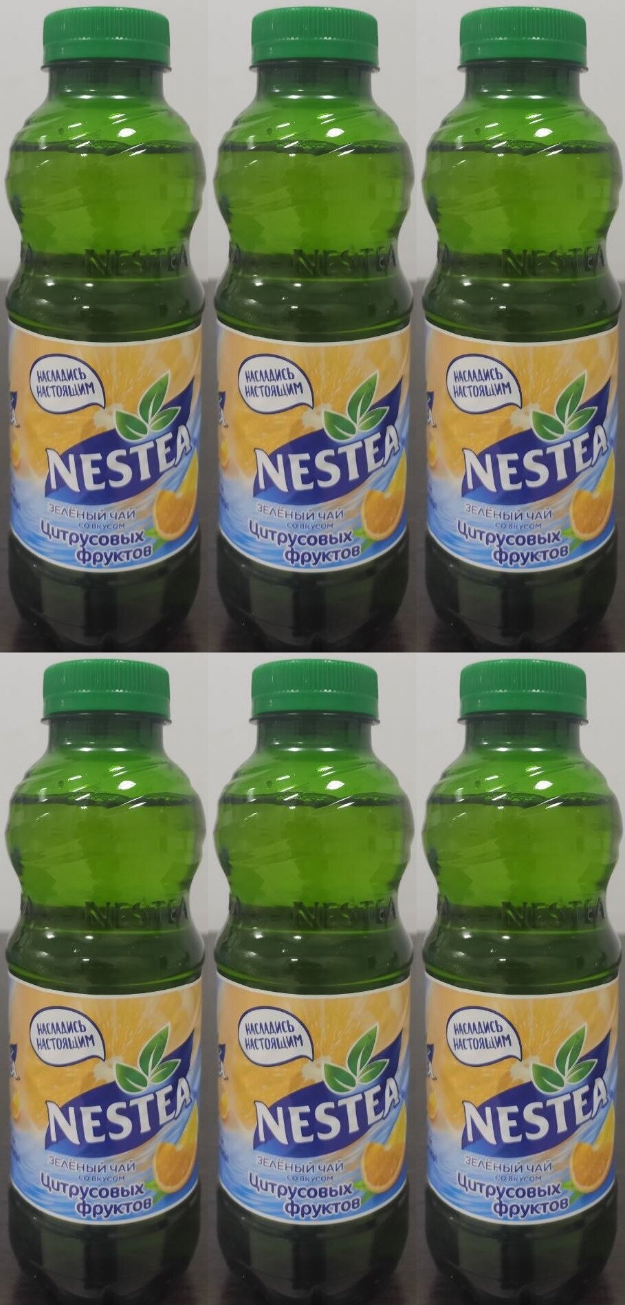 Чай Nestea зеленый Цитрусовые фрукты 0.5 л. ПЭТ упаковка 6 штук - фотография № 1