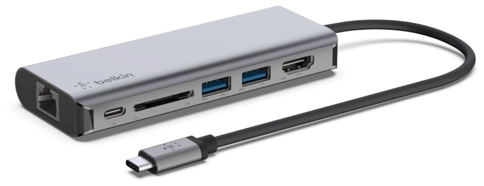 Док-станция Belkin USB-C 6-in-1 Multiport Adapter (AVC008btSGY)