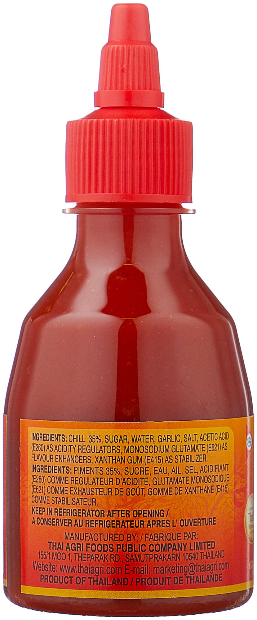 Соус Aroy-D Sriracha chilli, 230 г, 200 мл