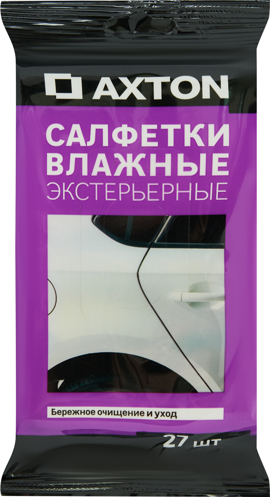 Салфетки влажные для стекол и зеркал Axton, 27 шт.