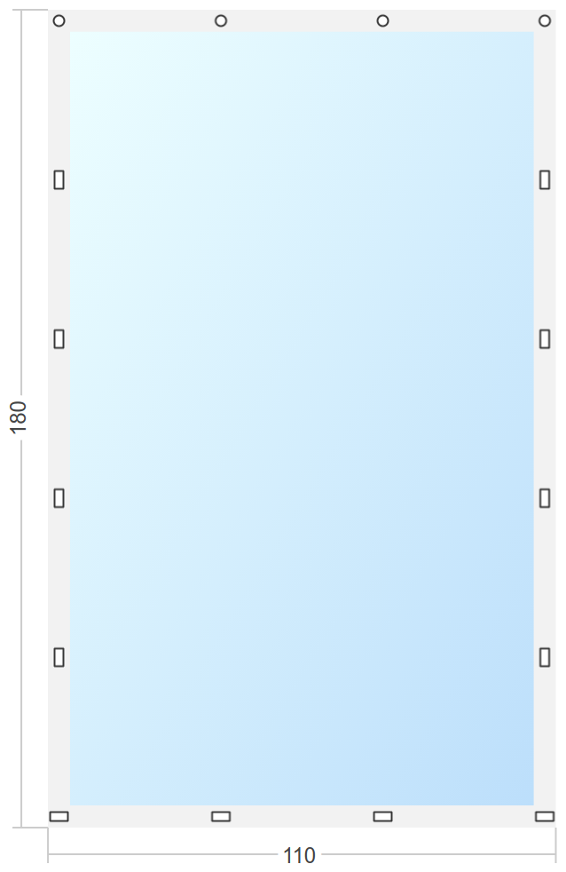 Мягкое окно Софтокна 110х180 см съемное, Скоба-ремешок, Прозрачная пленка 0,7мм, Белая окантовка, Комплект для установки - фотография № 2