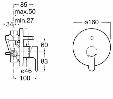 Смеситель для ванны Roca L20 5A0A09C00