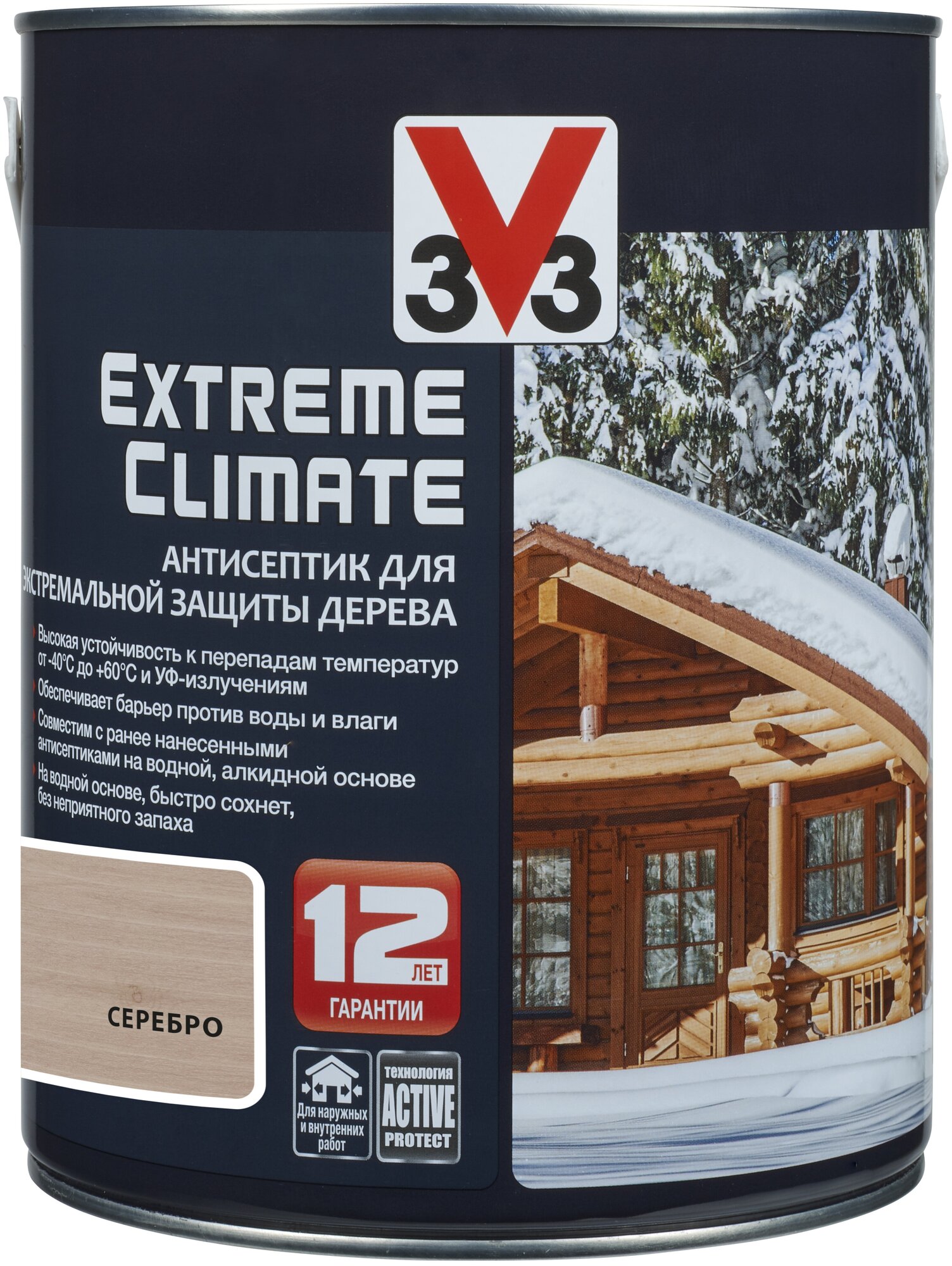Пропитка V33 антисептик для экстремальной защиты дерева Extreme Climate