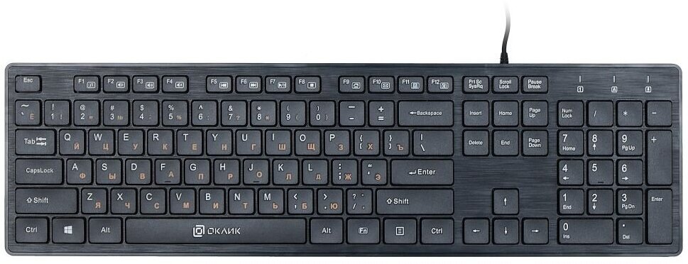 Клавиатура Оклик 520M2U, черный/черный