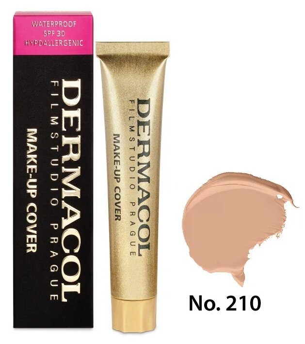 Тональный крем с высоким маскирующим свойством Dermacol Make-up Cover, тон 210