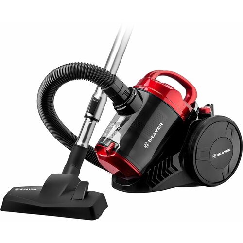 Пылесос BRAYER BR4202 с контейнером циклон 2200 Вт мощность всасывания 420 Вт черныйбордовый 2195100₽