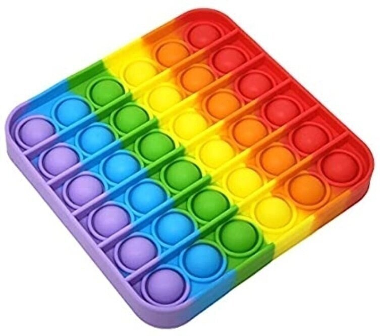 фото Игрушка антистресс Квадрат светящийся в темноте 12.5х12.5 см