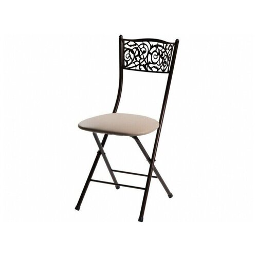 Стул складной Стефани ДП2-04, кожзам Линкольн беж, каркас арабискат