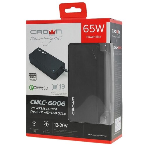 Блок питания CROWN MICRO CMLC-6006 для ноутбуков
