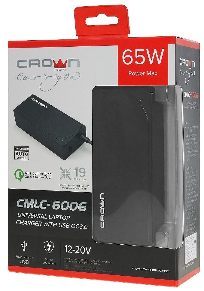 Блок питания CROWN MICRO CMLC-6006 универсальный