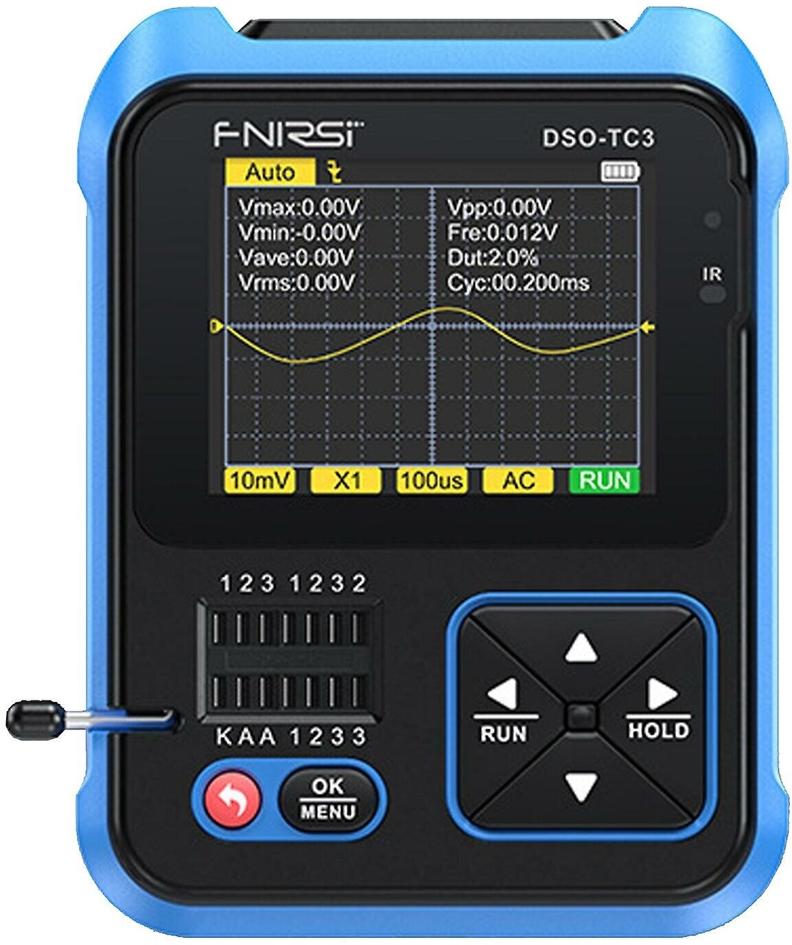 Осциллограф FNIRSI DSO-TC3 c транзистор тестером, генератором сигналов и пробником