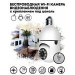 Беспроводная IP Камера видеонаблюдения Wi-fi с обзором 360, датчиком движения и ночной съемкой / Поворотная WIFI камера видеонаблюдения для дома - изображение