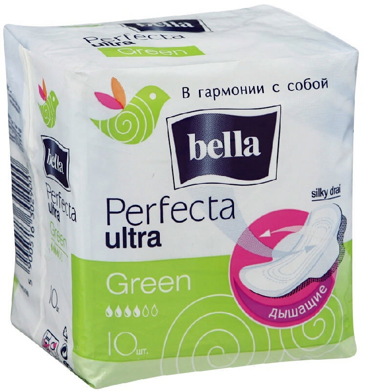Ультратонкие гигиенические прокладки Bella Perfecta Ultra Green, 10шт. - фото №17