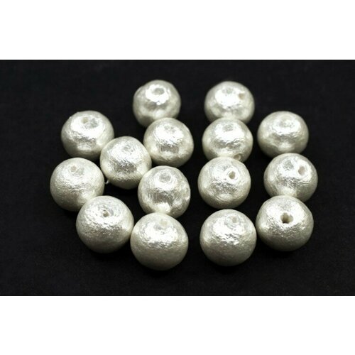 Хлопковый жемчуг Miyuki Cotton Pearl 8мм, цвет White, 744-001, 1шт sea pearl cotton balls white 100 pcs