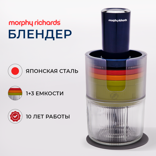 Блендер измельчитель кухонный с 4 сменными чашами 6490₽