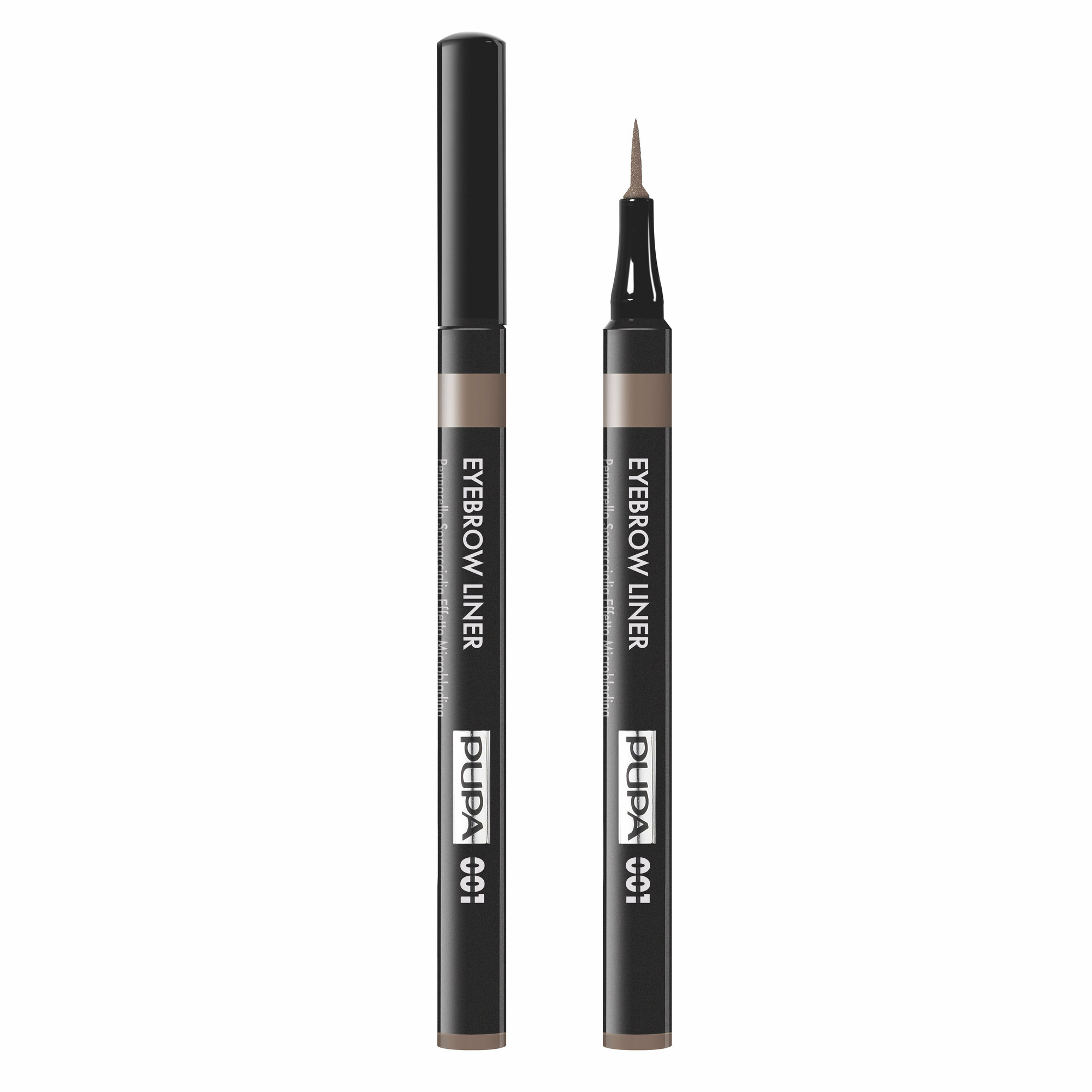 PUPA Подводка для бровей с эффектом микроблейдинга EYEBROW LINER №001, пепельно-коричневый