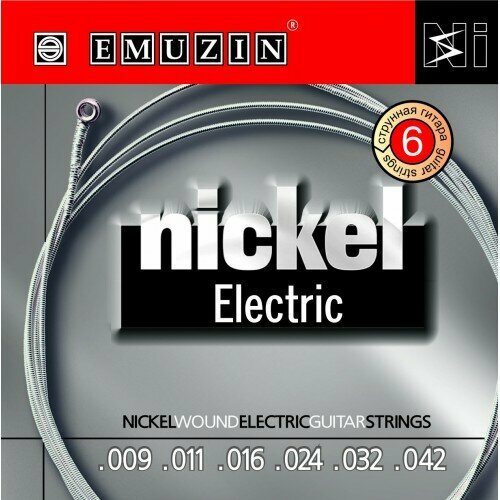 Струны для электрогитары Emuzin Nickel Electric 6N 9-42 9-42 hlsae2401delia арфа леверсная 24 струны со звукоснимателем мастерская прохора лапина