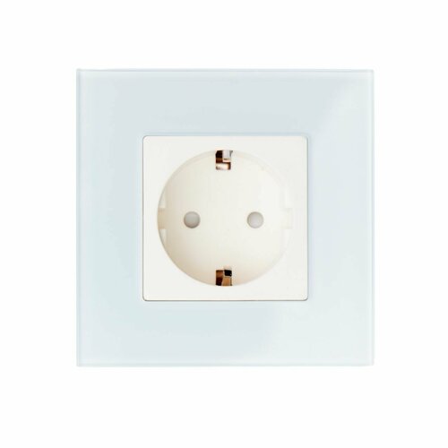 Розетка одинарная на 1 пост. Minitiger FS-E1EW (белая)