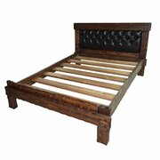 Кровать деревянная ммк-древ "Купец 3" мягкая спинка (каретная стяжка) 120*200 светлый орех