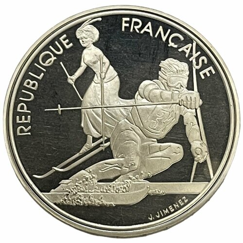 Франция 100 франков 1990 г. (XVI зимние Олимпийские Игры, Альбервиль 1992 - Слалом) (PP)