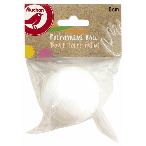 Шарик для поделок и декорирования ашан Красная птица полистирол, 5 см