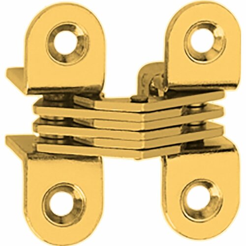 504 Латунь (39,3 х 13 мм)(CEAM, Италия) Мебельная петля скрытого монтажа