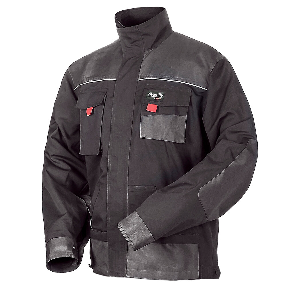 Куртка рабочая Rewelly Light рост 176-182 серая (52-54 XL / Хлопок - 35%, полиэстер - 65%, плотность 285 г/м2)