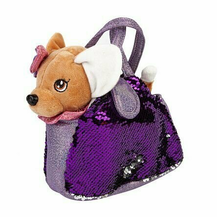 Мягкая игрушка Fluffy Family Щенок в сумочке, 18 см - фото №11