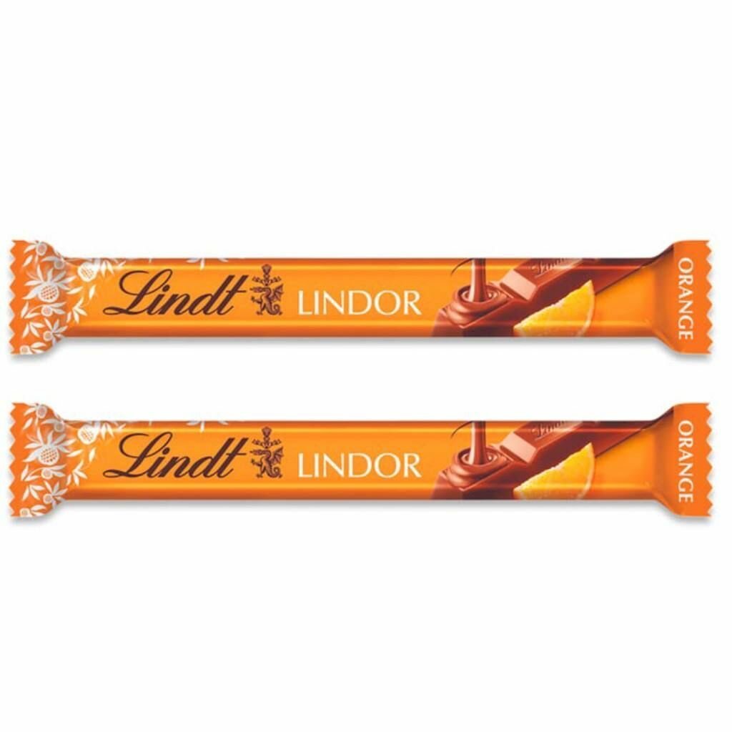 Lindt lindor milk orange апельсиновый, 2х38 гр (из Финляндии)