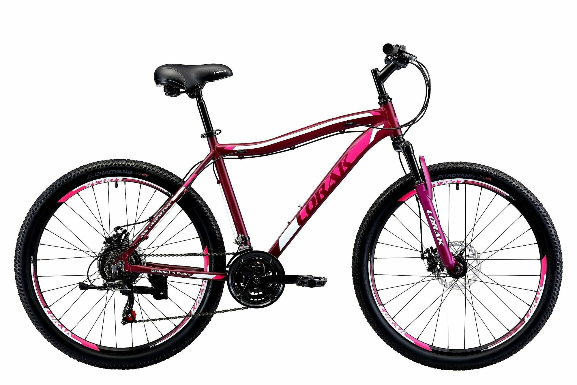Велосипед LORAK GLORY 7 (2022) 15" фиолетовый/розовый