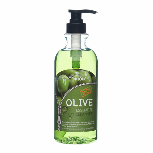 FOODAHOLIC ESSENTIAL BODY CLEANSER #OLIVE Гель для душа с экстрактом оливы 750мл foodaholic гель для душа с экстрактом яблока essential body cleanser apple 750 мл