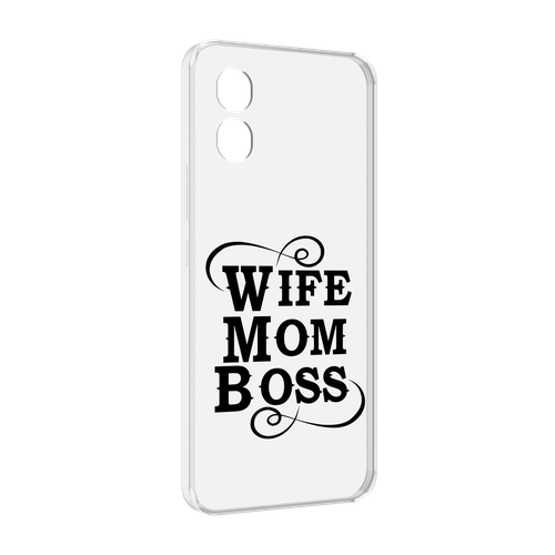 Чехол MyPads жена-мама-босс для Honor X5 задняя-панель-накладка-бампер