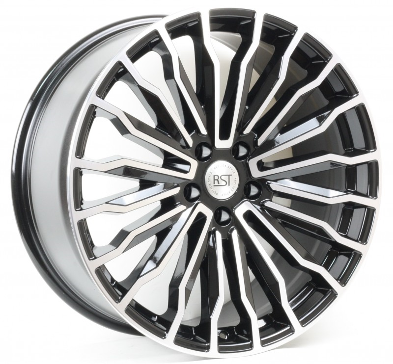 фото Литые колесные диски Carwel Икса R032 (Genesis G80/GV70) 9x20 5x114.3 ET35 D67.1 Чёрный глянцевый с полированной лицевой частью (114911)