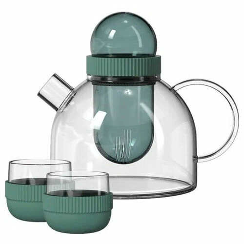 Xiaomi Заварочный чайник и две чашки KissKissFish BoogieWoogie Teapot with cup Green зеленый TEAP08-U