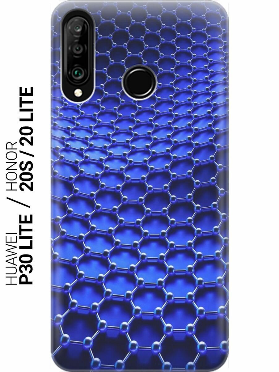 Ультратонкий силиконовый чехол-накладка для Huawei P30 Lite, Honor 20S, Honor 20 Lite с принтом "Молекулярная цепь"