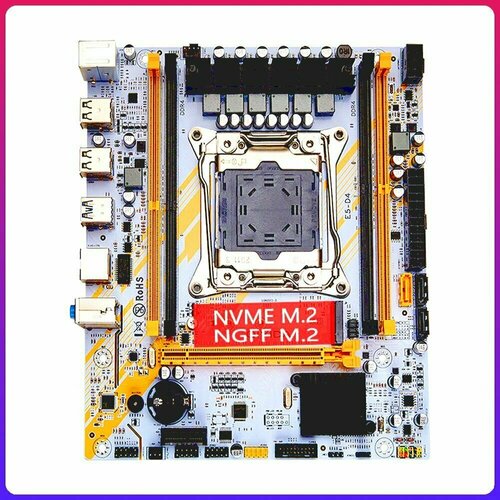 адаптер райзер risercard pci ex1 m pci ex16 f Материнская плата 2011-3 QIYIDA X99 ED4 (X99 B85, 4DDR4 2CH, PCI-Ex16, PCI-Ex1, M.2 NVME SATA, USB 3.0, GBLAN, mATX)