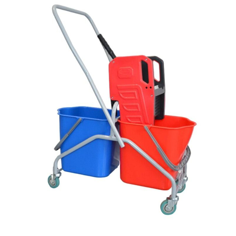 Тележка уборочная с отжимом мет. каркас без лотка 25л 22EF/2