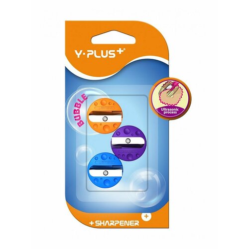 Точилка для простых чернографитных карандашей Y-PLUS Bubble, 3шт