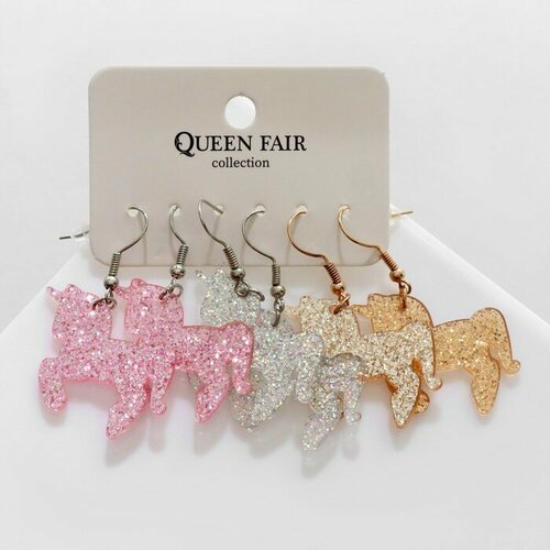 Серьги Queen Fair, акрил, мультиколор серьги queen fair акрил мультиколор