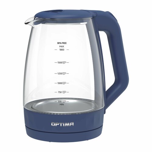 Чайник эл OPTIMA EK-1823G 18л пов на 360 корп из стекла и пластика LED подсвет цв в ассорт 129000₽