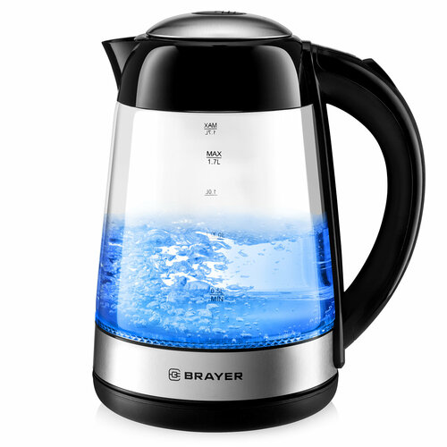 Чайник BRAYER BR1012BK 2200 Вт 17 л стекло подсвет автоотключение 208200₽