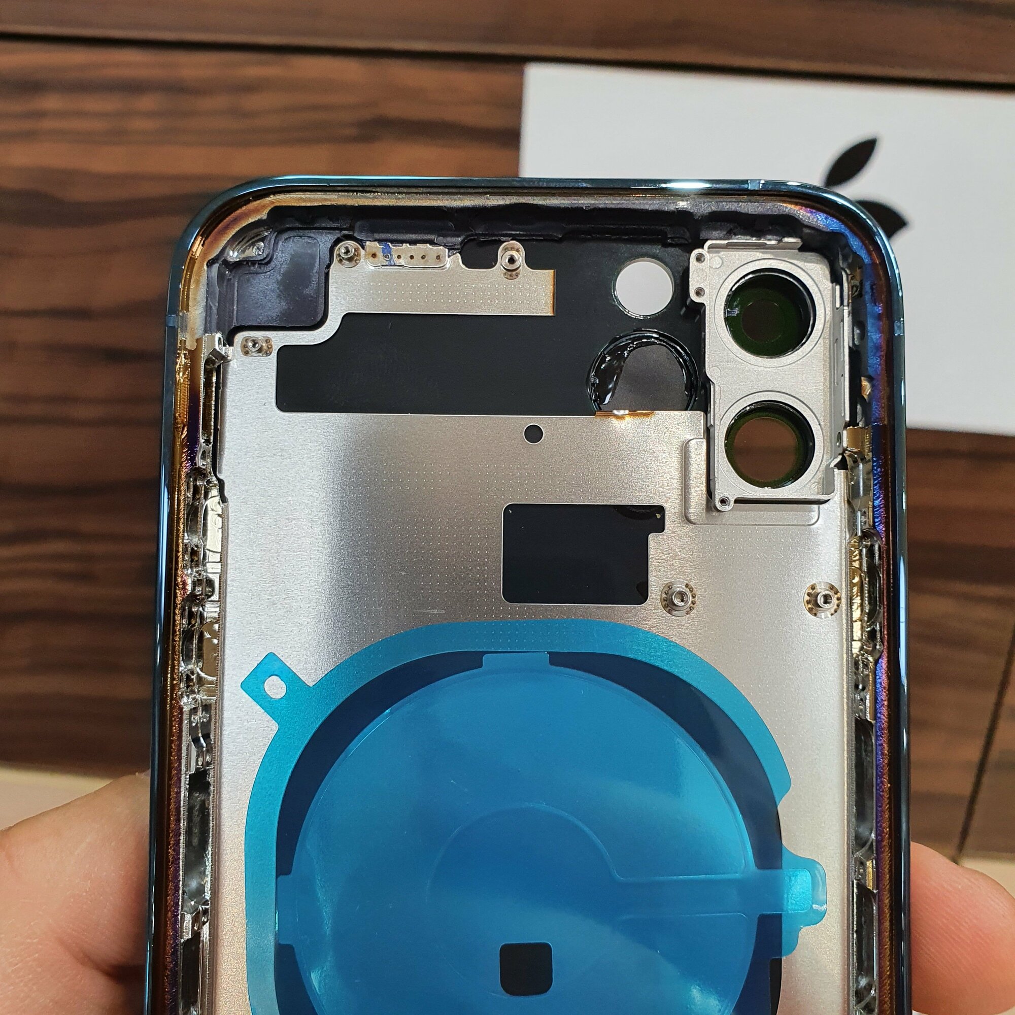 Корпус для iPhone 11 в стиле iPhone 14Pro (цвет: Альпийский зелёный) — фото 6