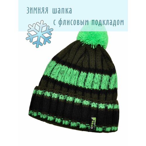 фото Шапка , размер onesize, черный, хаки нет бренда