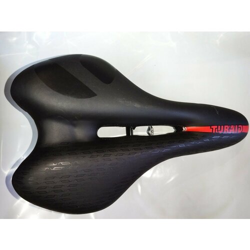 фото Седло для велосипеда mtb-comfort 285x165mm замок, вентиляция az-6824 нет бренда