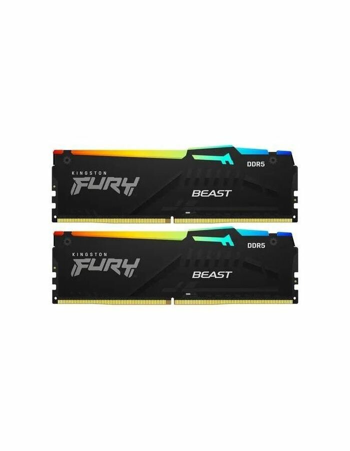 Оперативная память Kingston FURY Beast Black RGB CL40 (Kit of 2) DDR 5 DIMM 64Gb 5600Mhz (KF556C40BBAK2-64) - фото №8