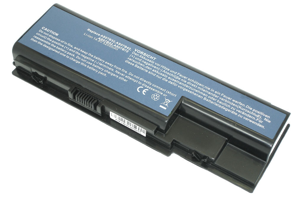 Аккумуляторная батарея для ноутбука Acer Aspire 5520 5920 6920G 7520 14.8V 5200mAh OEM черная