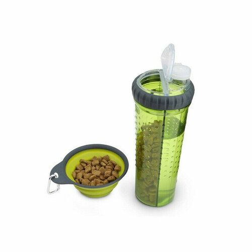 Бутылочка Поилка для собак с отсеком для корма поилка для собак с миской поилка для животных 3 в 1 бутылочка дорожная для животных с миской и отсеком для корма 829₽